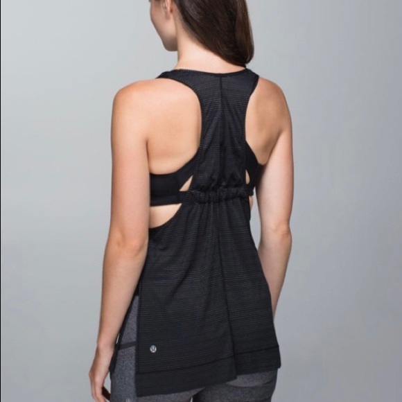 Lululemon Stash It Tank Black & Gold - Picture 2 of 16